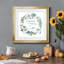 Floral Scripture Wreath II - Reproduction d'art textuel sur papier encadré-799286345-799286350