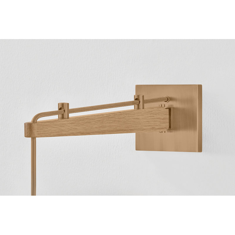 Mailo 12" 1-Light Wood Drum Wall Sconce