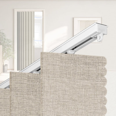 Rideau 100% occultant pour porte, séparateur de pièce avec rail adhésif, rideau intérieur sans perçage pour chambre et placard