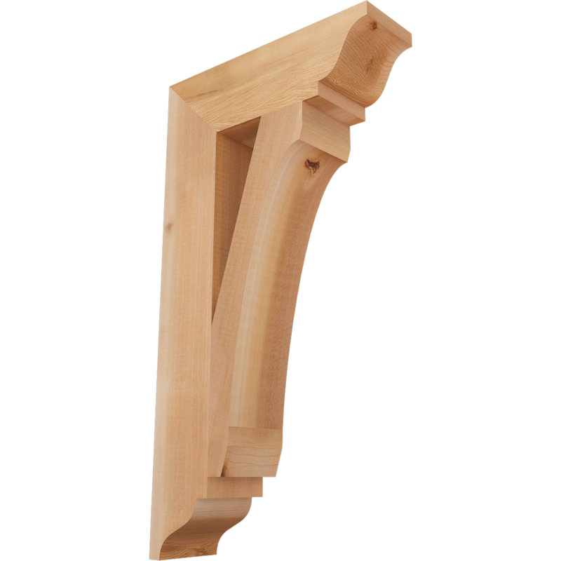 Support en bois rustique traditionnel BKTLEC01, Cèdre rouge de l'Ouest (lisse), H 26 po x l 3,5 po x P 14 po