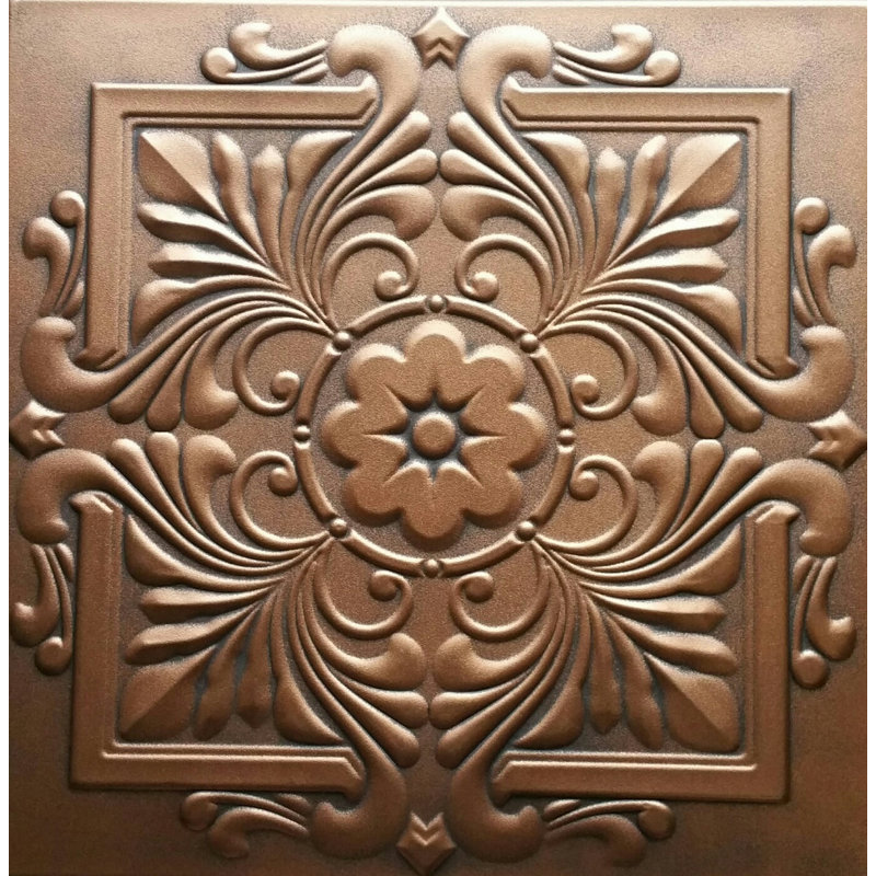 Carreau de plafond en polystyrène 1,6 pi x 1,6 pi Victorian, Bronze antique