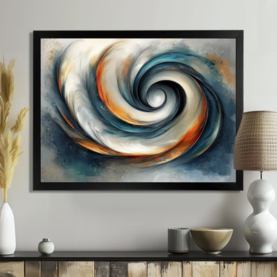 Parallel Streams of Fractal Horizon III - Art mural abstrait spirale moderne