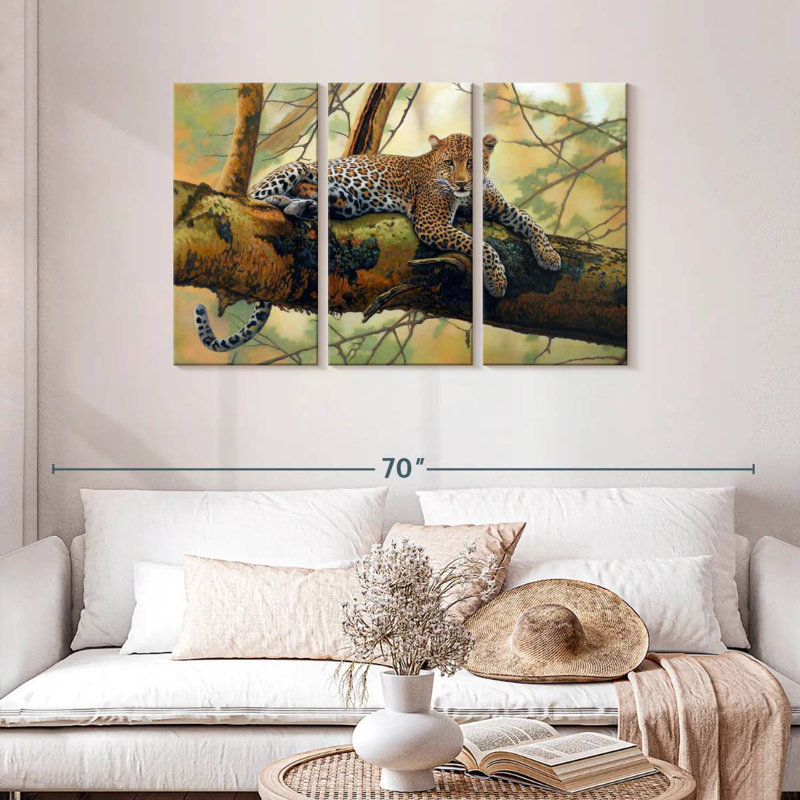 Brampt African Leopard, 28" H x 45" W