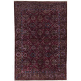 Wool Oriental Area Rug in Purple/Blue