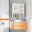 27.6"H Metal Wall Bathroom Cabinet with Adjustable Shelf and Open Storage-2126239750