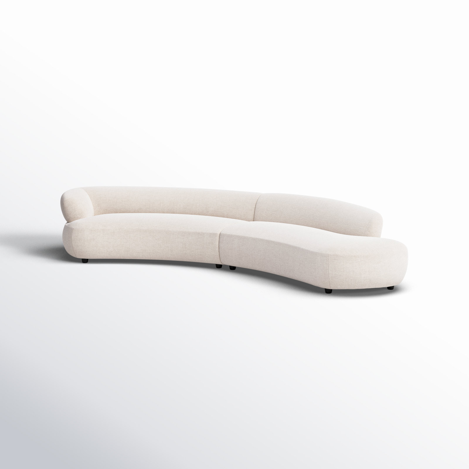 Athens 2Pc Sectional W/ LAFC-Thames Coal, Left Hand Facing, Nomad Snow Polyester Blend