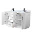 Elan TK 66" Freestanding Double Bathroom Vanity with Marble Top-1358361534-1358361535-1585715633