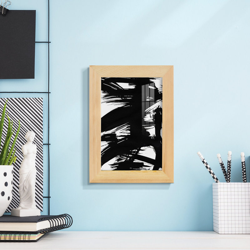 «Fumiyo Black Bamboo I», impression encadrée sur papier, H 6 po x l 4 po x P 1 po, Naturel