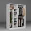 Armoire moderne blanche avec nombreuses tablettes, 55,1 po x 70,9 po x 20,4 po | 100% panneau de particules enduit de mélamine, épaisseur: 0,7 pouce | Conception murale, solution de rangement élégante et fonctionnelle pour toute pièce-1090780466