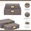 Ausel Crinkled Gloss Pattern Set of 2 Boxes with Gold Handles-2096293590