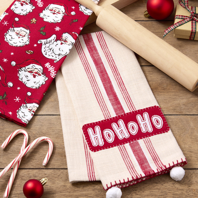 Ho Ho Ho Santa Dishtowel Set/2