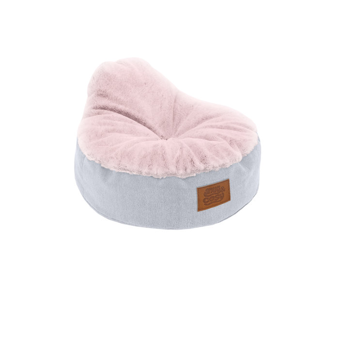 FAUX WOOL Pet Bed, 24cm H x 90cm W x 90cm D, Pink