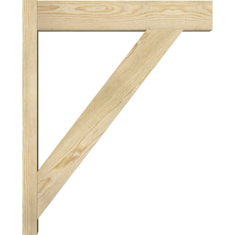 Traditional Block Outlooker, 26" D x 32" H, 6" W Douglas Fir (Rough Sawn)