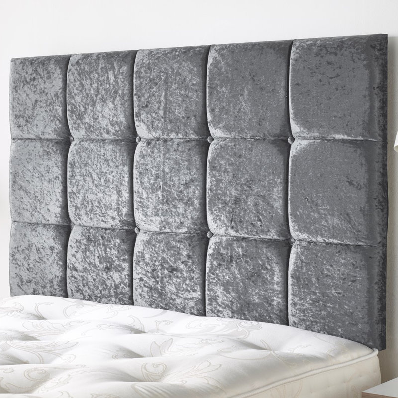 Upholstered Headboard, Silver, Double (4'6")