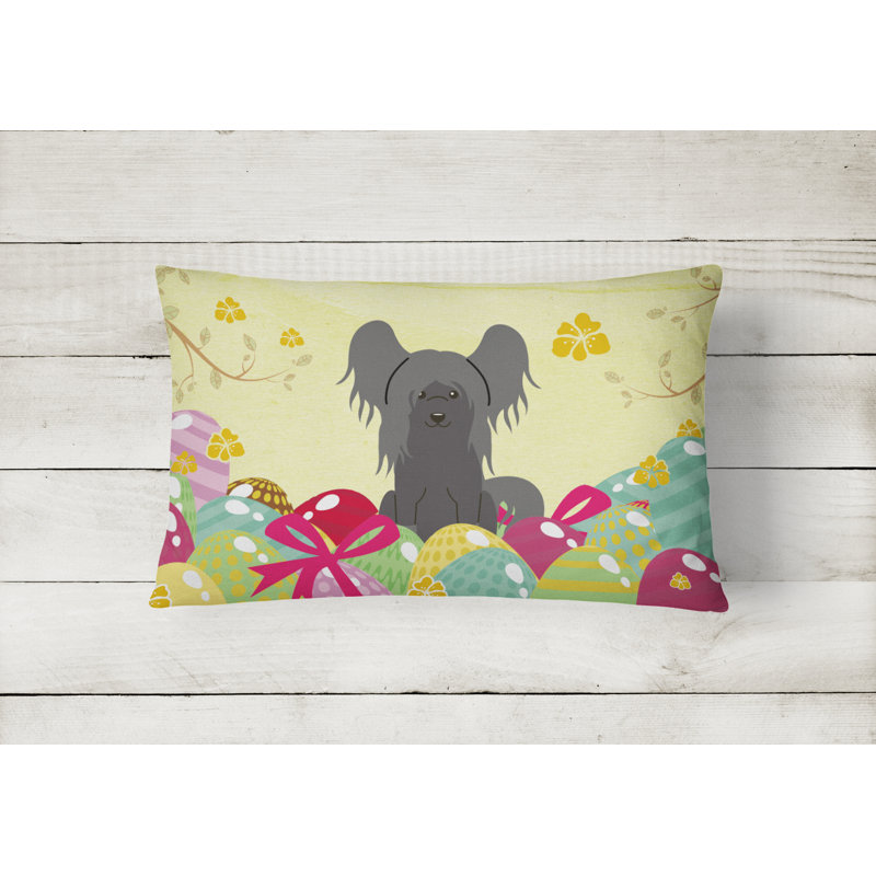 Easter Eggs Outdoor Throw Pillow