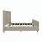 High Headboard Corduroy Upholstered Bed Frame with Vertical Stripe Wingback and High Footboard No Box Spring Needed-2040588226-2040588224