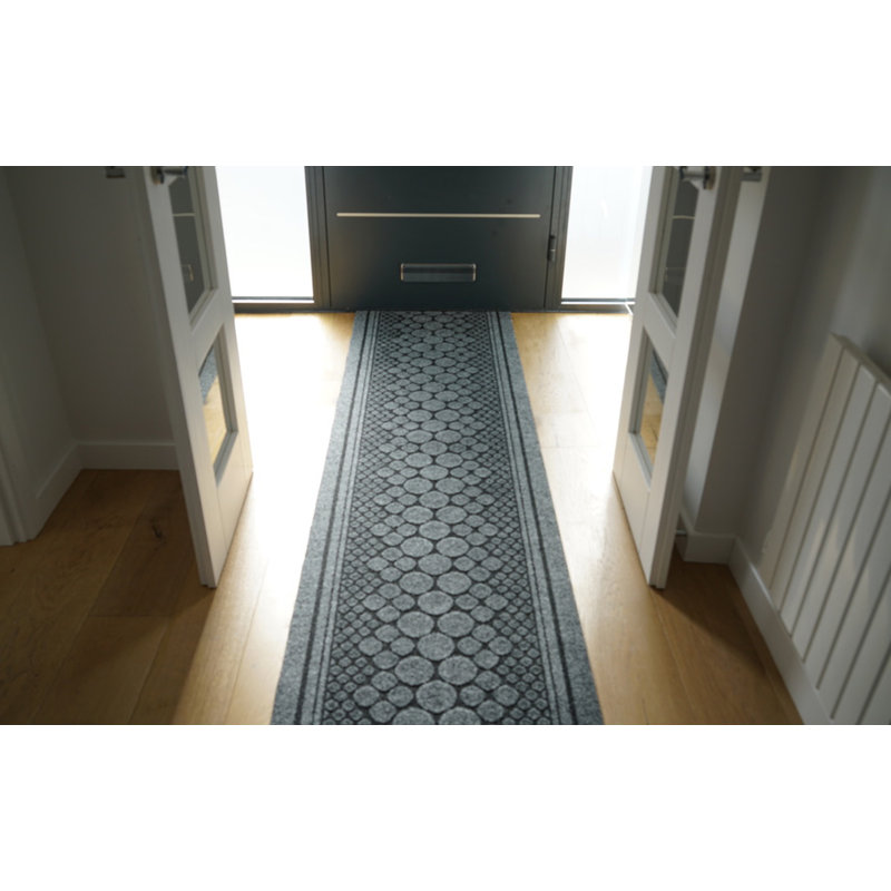 Gonzalo Machine Woven Grey Indoor Rug, Runner 67 x 609.6cm