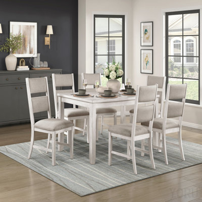 Modern Farmhouse Dining Table Durable Solid Wood