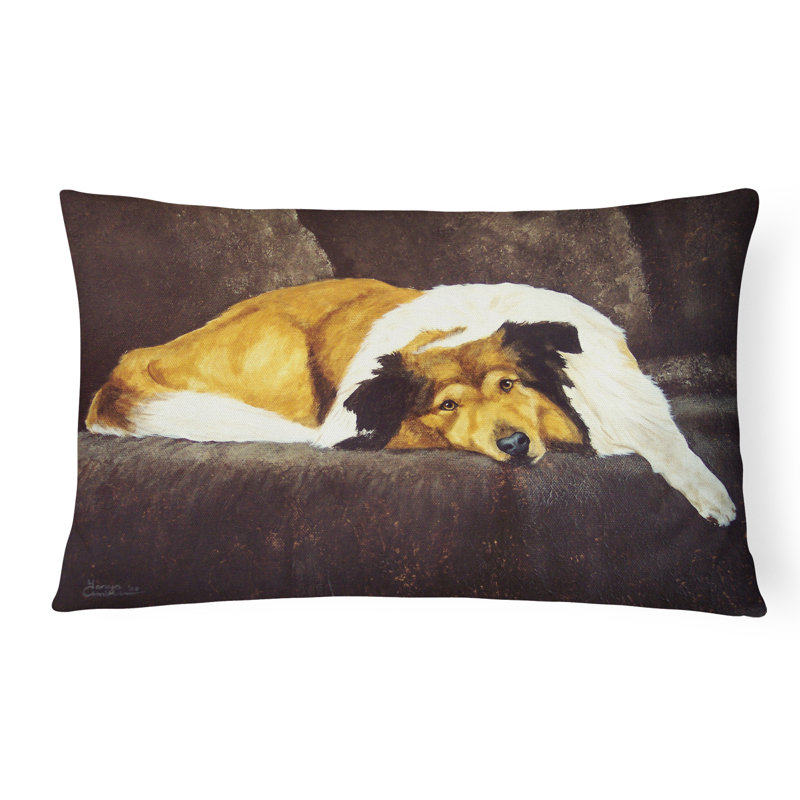  Coussin intérieur / extérieur en tissu Collie par Tanya and Craig Amberson