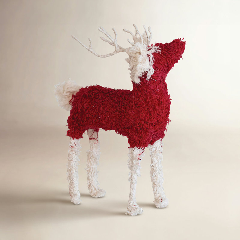 Renne en tricot de coton Boucle