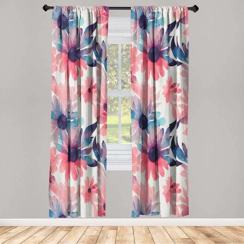 Semi Sheer Curtain Pair, 63" W x 56" L