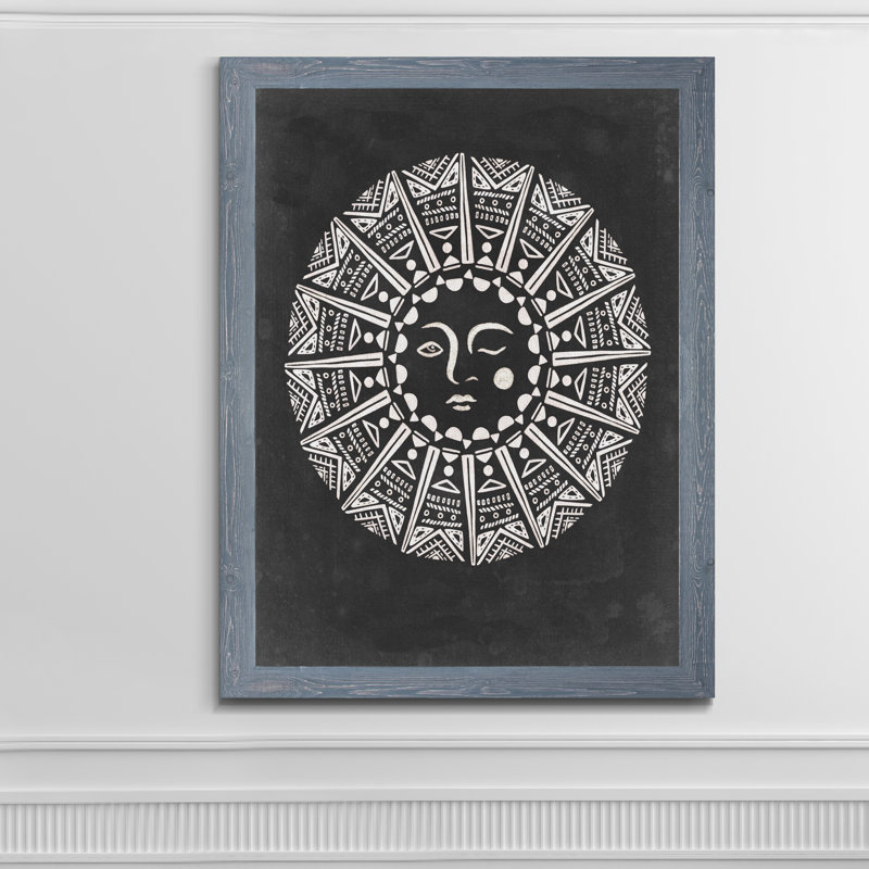 Moon Light I '- reproduction d'art encadrée, H 44 po x l 32 po x P 1,25 po, Toile avec cadre gris, Pas de tapis