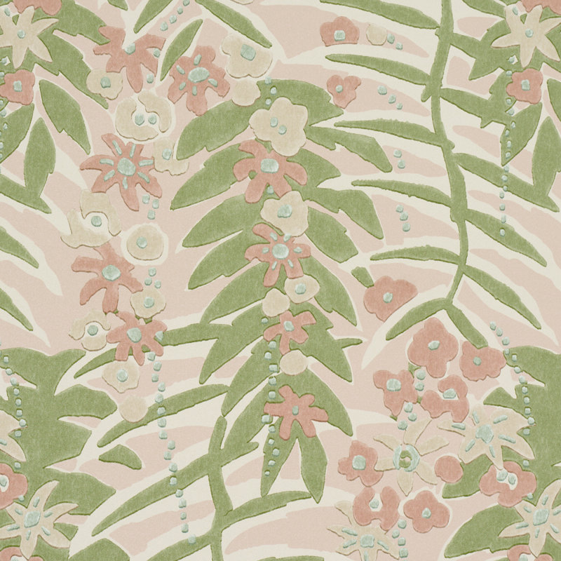 Papier peint botanique Ashbee, Rose