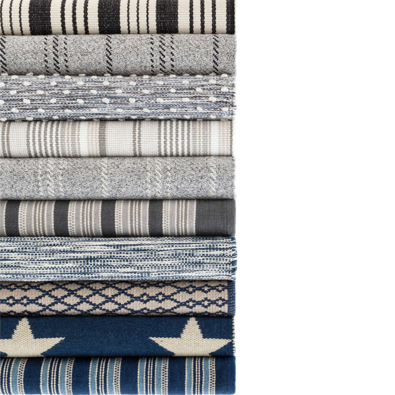 Gradation Ticking Handwoven Indoor/Outdoor Rug, Rectangle 2' x 3'