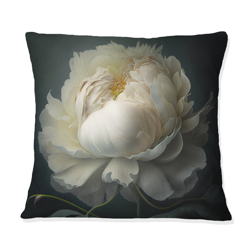 Coussin décoratif Floral, H 16 po x l 16 po, Carré
