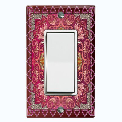 Paisley Bandana Circle Teal Blue Tile 1-Gang Toggle Light Switch Wall Plate -  WorldAcc, F-R1-TIL068