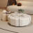 Cream-style round rock slab creative tea table