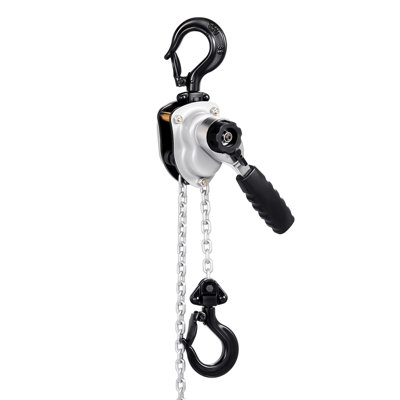 Manual Lever Chain Hoist, 1/4T 550LBS Capacity Heavy Duty Come Along, 10FT Lift G80 Alloy Steel Chain With Dual Pawl Mechanical Brake,360°Rotating Hooks, for Warehouse Construction Garage