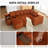 137.5" U Shaped  Sofa , USB & Wireless Charge, Coffee Table Board With a Cup Holder, Oversize Movable Modular Sofa,Movable Footstool,No Assembly,6 Seats,Corduroy,Orange-767511501