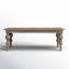 Merak 84-Inch Rectangular Reclaimed Pine Dining Table With Carved Four Poster Legs Finished In An Antique Seal