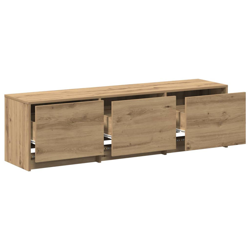 Unfinished TV Stand, 40cm H x 140cm L x 34cm W, Artisian Oak