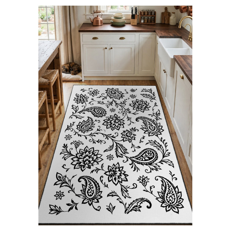 Tapis tissé à la crème Mosso, 3'3" x 4'11"
