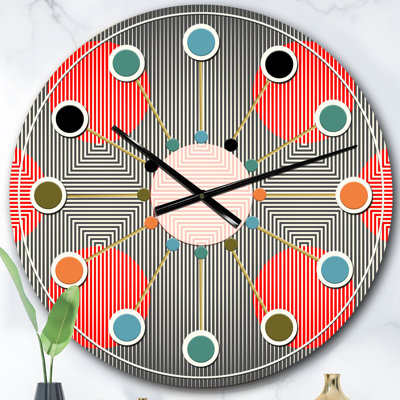 Horloge murale moderne Mid-Century