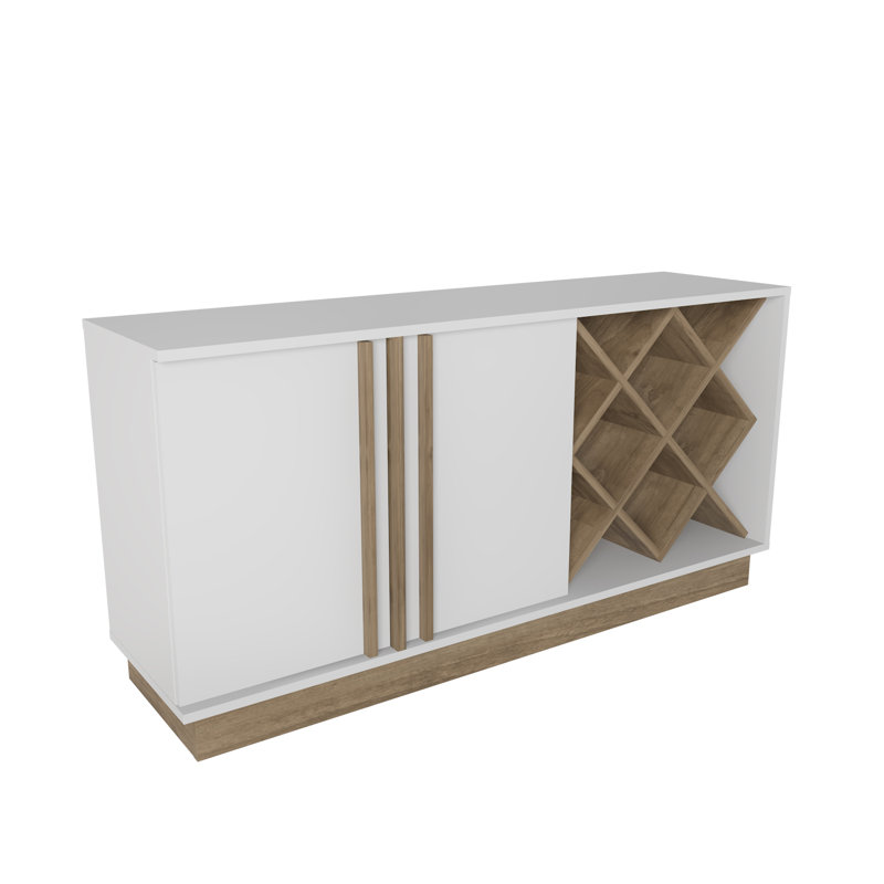 Ivonn 148cm W Sideboard, White/Brown