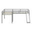 Space-Saving Designed L-Shaped Loft Bed With Ladder And Slide-795117452