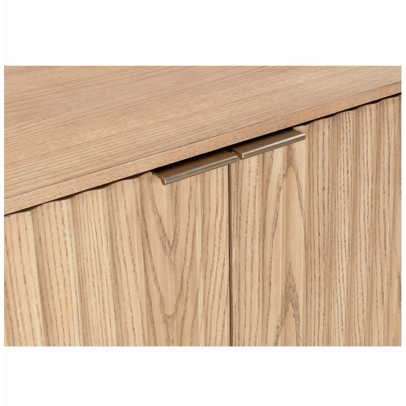 Armoire de rangement 2 portes, Bois de frêne naturel