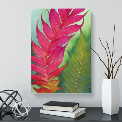 Watercolour Fern Leaf Vol.4 - Wrapped Canvas