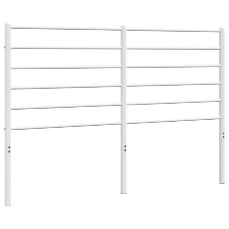 Durable Metal Headboard, Modern Style, 76", White