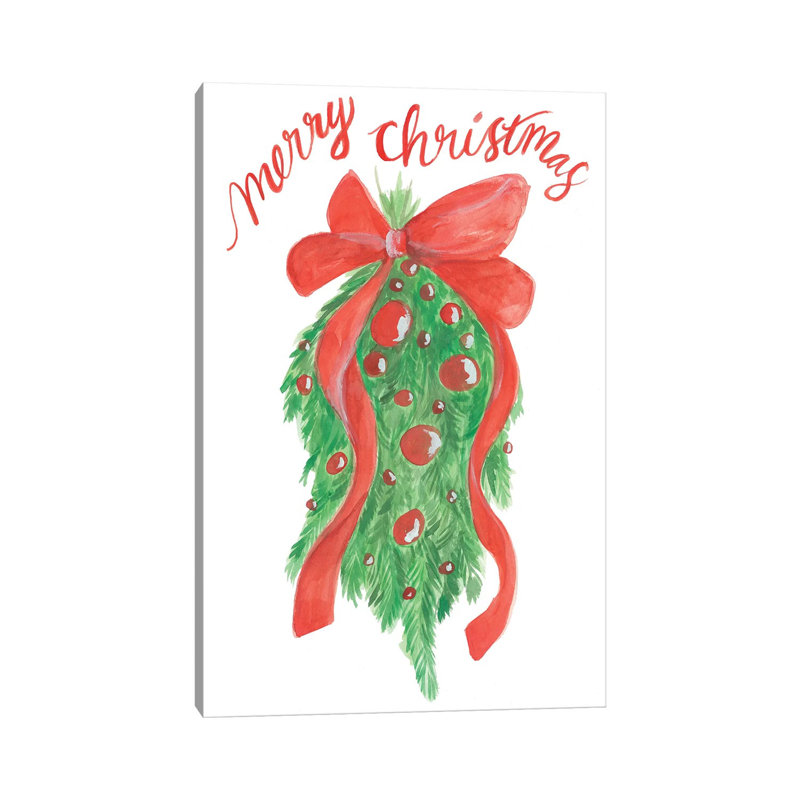 Christmas Whimsy IV by Jessica Mingo - Wrapped Canvas Painting, 20.32 cm H x 30.48 cm W