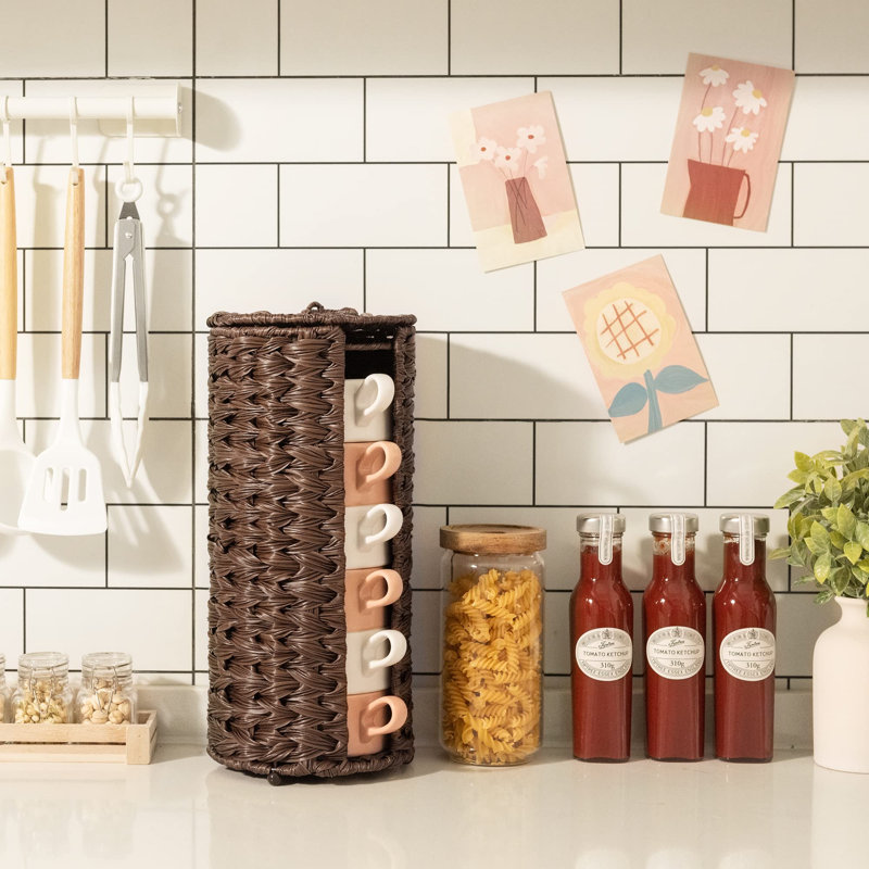 Allisan Free Standing Toilet Paper Holder, Walnut