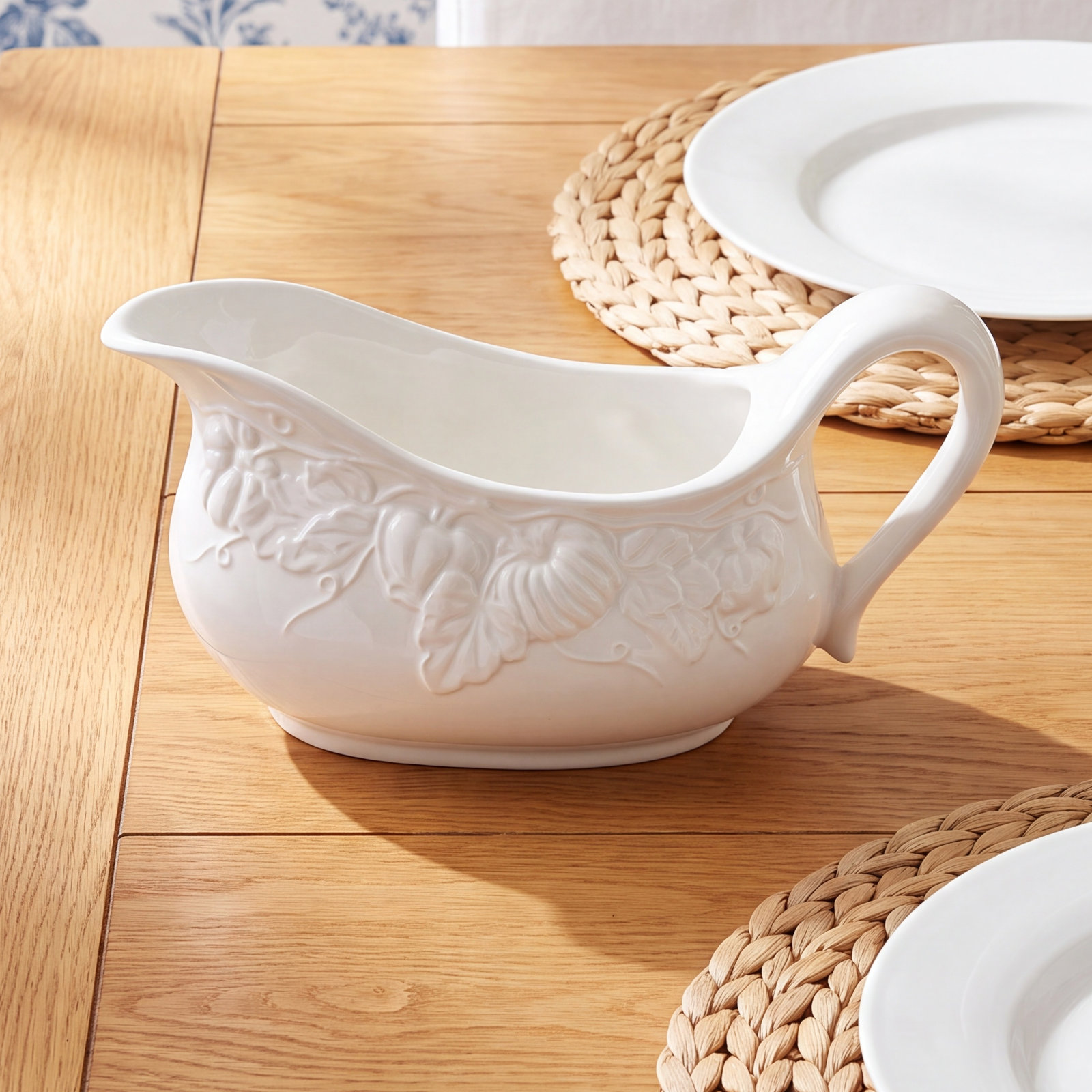 Pumpkin Leaf Divided Serving Dish