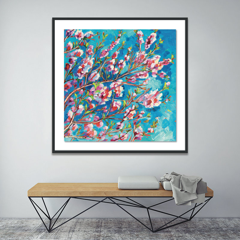 Flowers In Bloom Painting by Sari Shryack, Black, 40" H x 40" W x 2.5" D