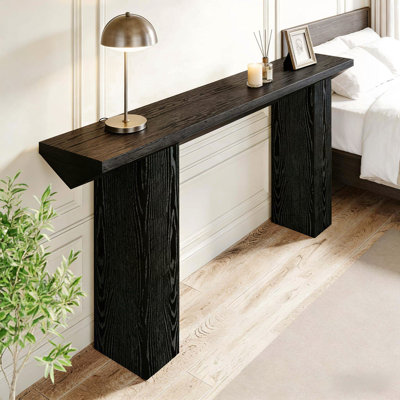 Console 63 pouces moderne avec côtés triangulaires
