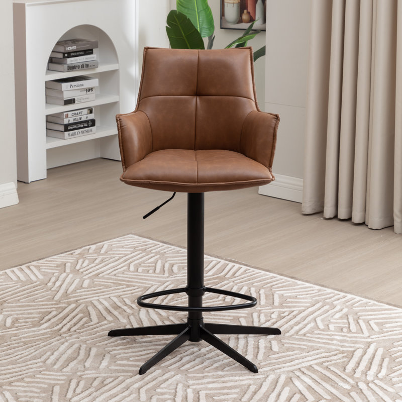 PU Bar Stool, Tan 