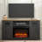 61" Media Console TV Stand With Electric Fireplace For TV's Up To 65"-1027449516