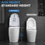 Toilettes intelligentes allongées conformes aux normes ADA, double chasse d'eau 1,1/1,6 GPF, siège chauffant, commande au pied/sans siège/chasse d'eau occultante, veilleuse, fermeture en douceur